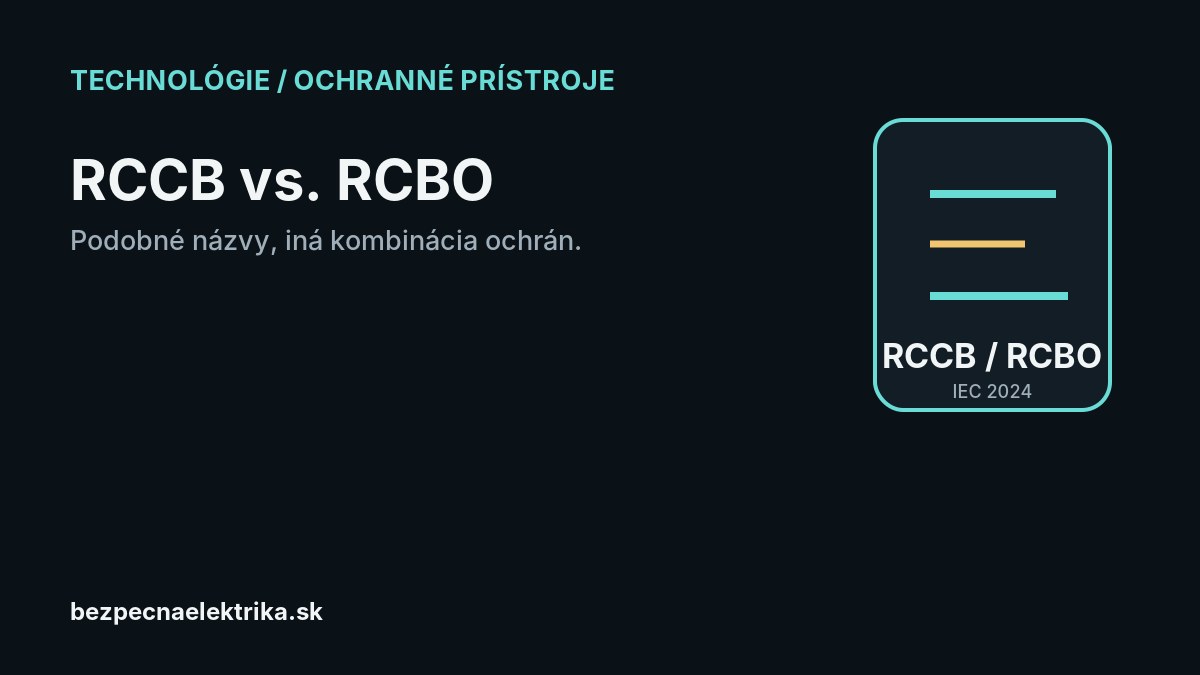 Redakčná ilustrácia k článku o rozdiele RCCB a RCBO